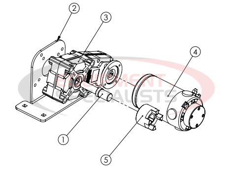 Hilltip Auger Gearbox Pre-Assembly 1200-1500AM Spreader Diagram Breakdown Diagram