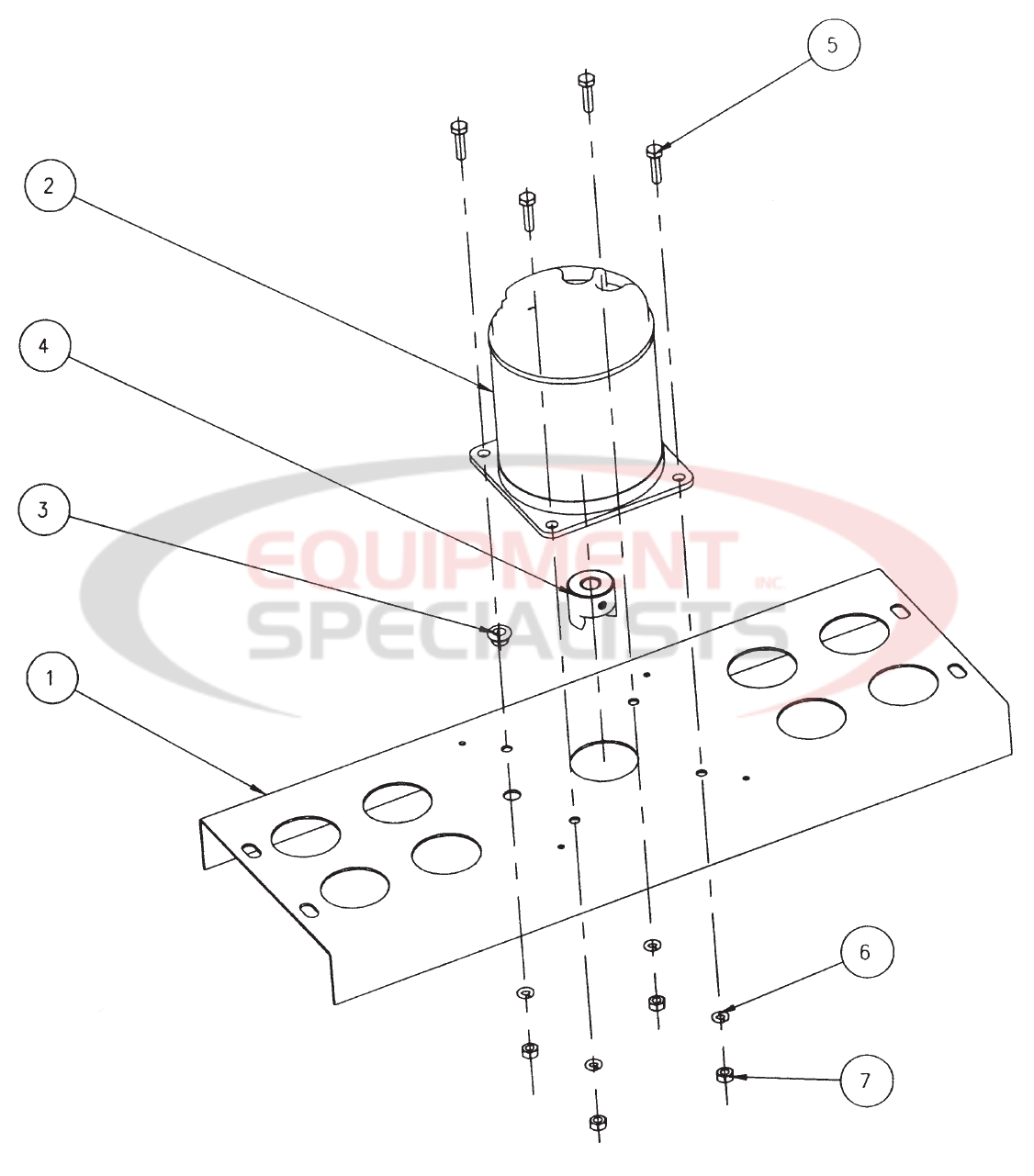 Buyers SaltDogg TGS05B Motor Parts Diagram Breakdown Diagram