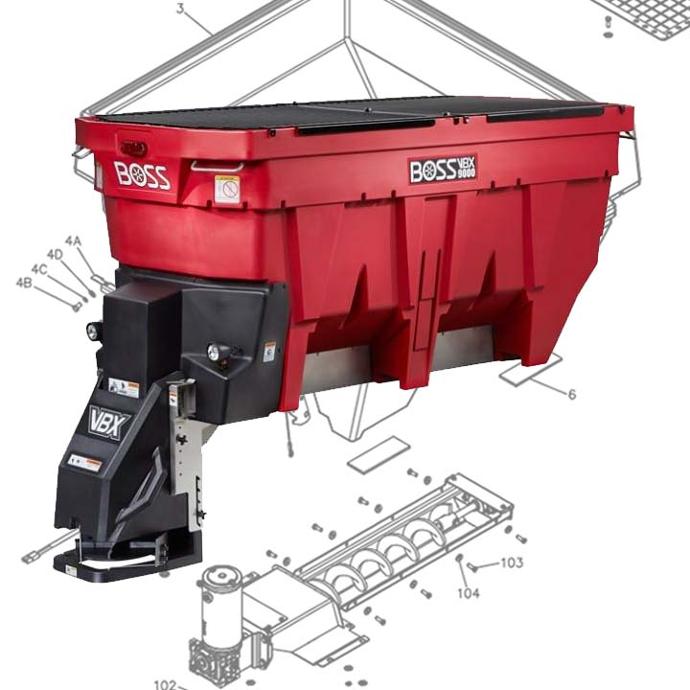 BOSS VBX Spreaders Parts Diagrams