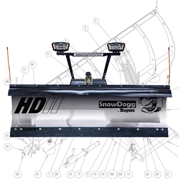 Buyers SnowDogg HD Plows Parts Diagrams