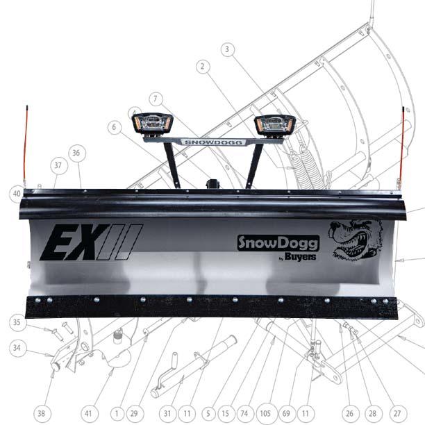 Buyers SnowDogg EX Plows Parts Diagrams