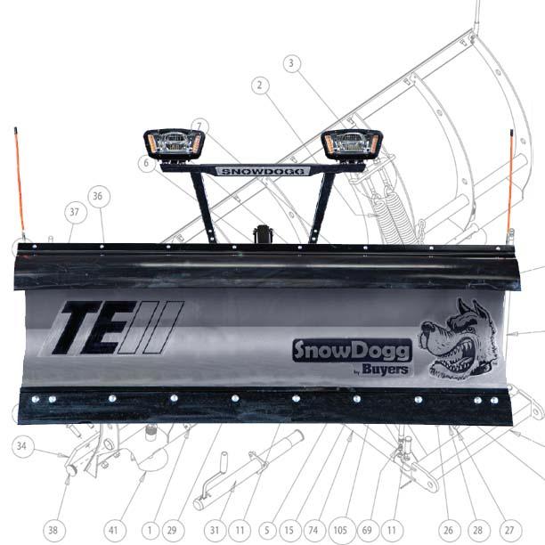 Buyers SnowDogg TE Plows Parts Diagrams