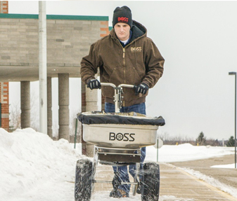 BOSS Stainless Steel Walk Behind Spreader