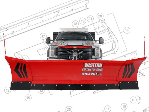 Western Ultramount Wideout Plow & Prodigy Parts Diagrams