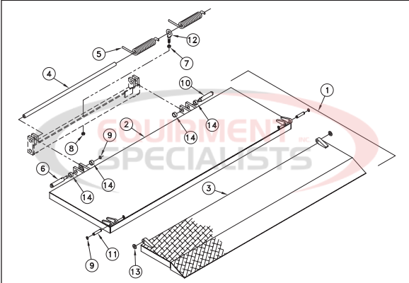 Thieman Stowaway M25 and M30 Platform Assembly Breakdown Diagram
