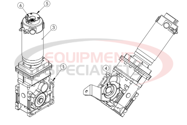 Hilltip Chain Motor Gearbox Assembly 2000-6000 AM/CM Diagram Breakdown Diagram