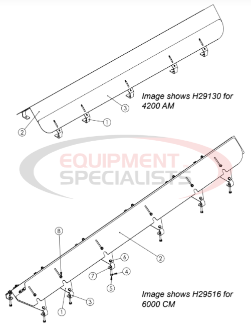 Hilltip Invert Vee Kit 2000-6000 AM/CM Diagram Breakdown Diagram