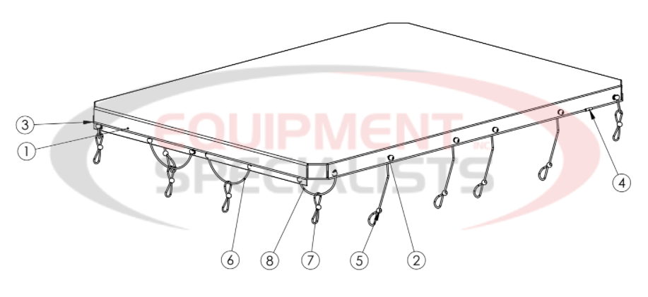 Hilltip Tarp Assembly 2000-6000 AM/CM Diagram Breakdown Diagram