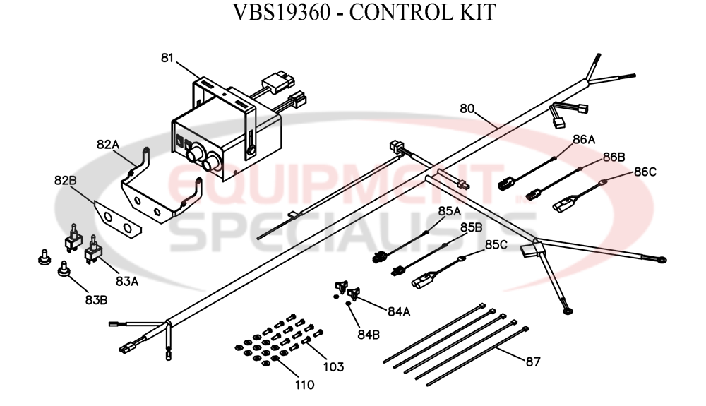 Boss VBX 3000 Control Kit Breakdown Diagram
