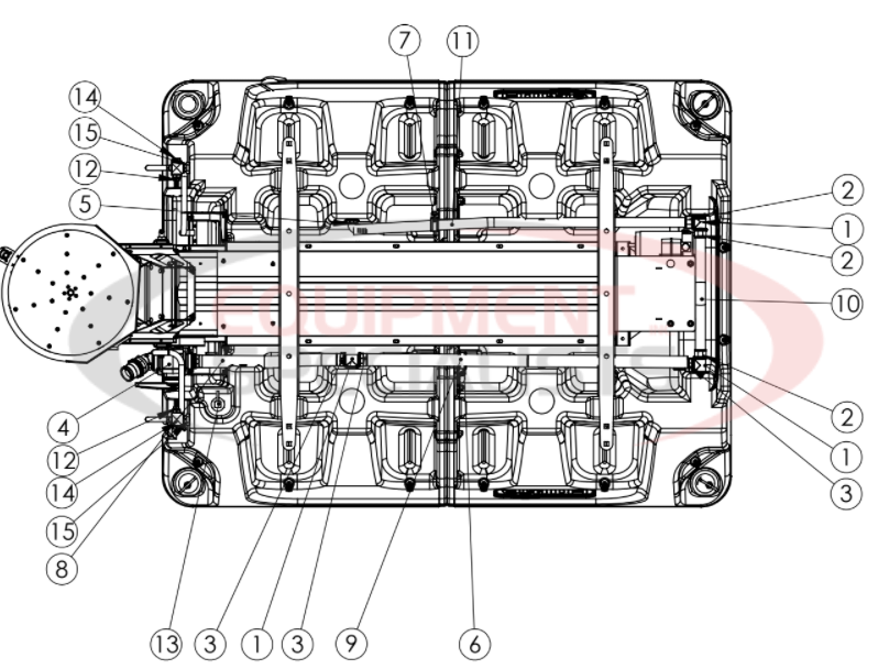 Hilltip Hopper Hoses & Fittings 2000-3400 AM/CM Diagram Breakdown Diagram