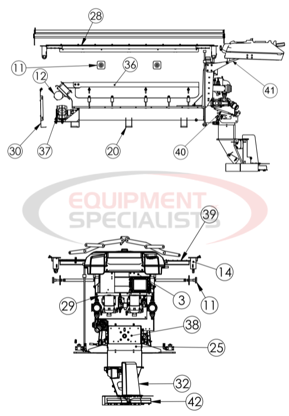 Hilltip Spreader Assembly for 2100-3400 Poly Electric Spreader Part 2 Diagram Breakdown Diagram