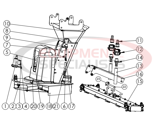 Hilltip Chute Assembly with Options 2100-3400 Poly Electric Diagram Breakdown Diagram