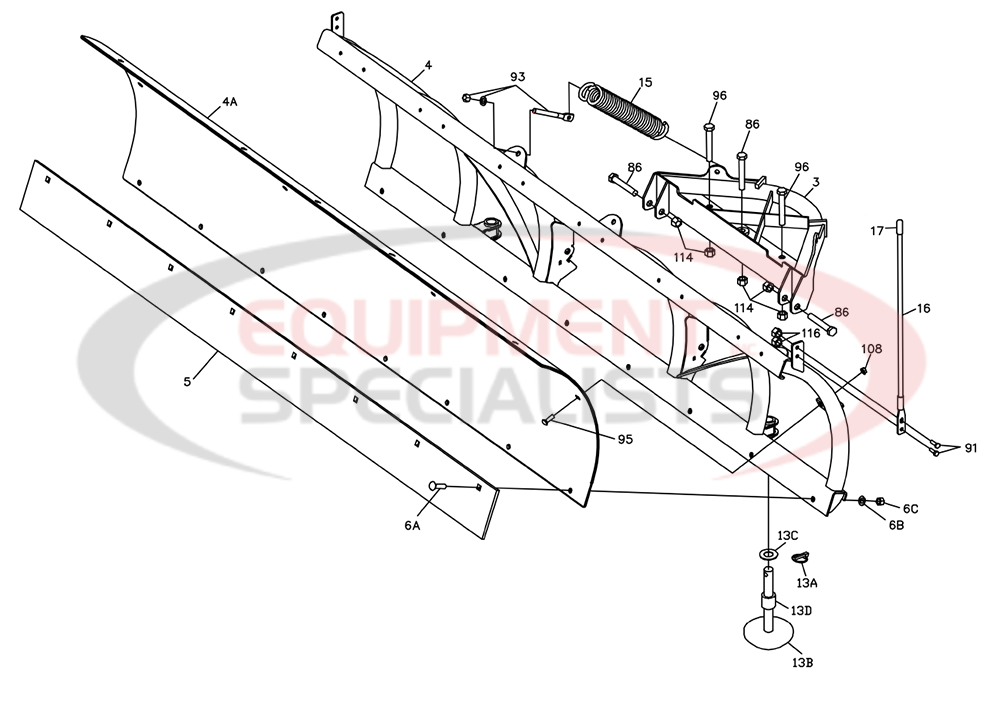 Boss HTX Moldboard Diagram Breakdown Diagram