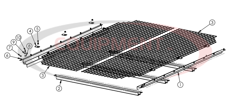Hilltip Net Assembly 2100-3400 Poly Electric Spreader Diagram Breakdown Diagram
