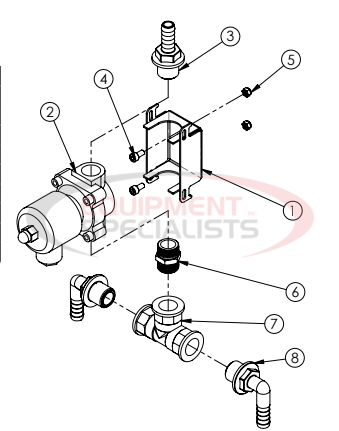 Hilltip Pre-Wet Valve 2100-3400 Poly Electric Spreader Diagram Breakdown Diagram