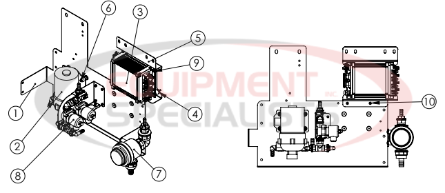 Hilltip Pump and 2-Port Selector Valve 2100-3400 Poly Electric Spreader Diagram Breakdown Diagram