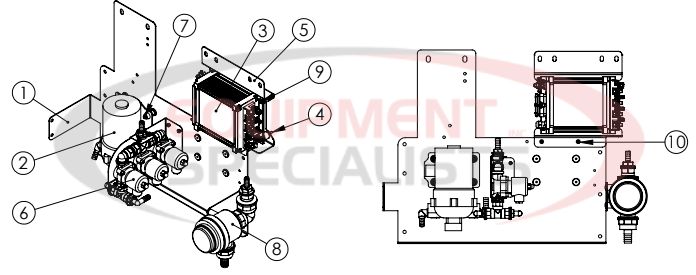 Hilltip Pump+3-Port Selector Valve 2100-3400 Poly Electric Spreader Diagram Breakdown Diagram