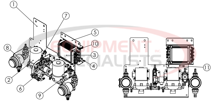 Hilltip Twin Pump+3-Port Selector Valve 2100-3400 Electric Poly Spreader Diagram Breakdown Diagram