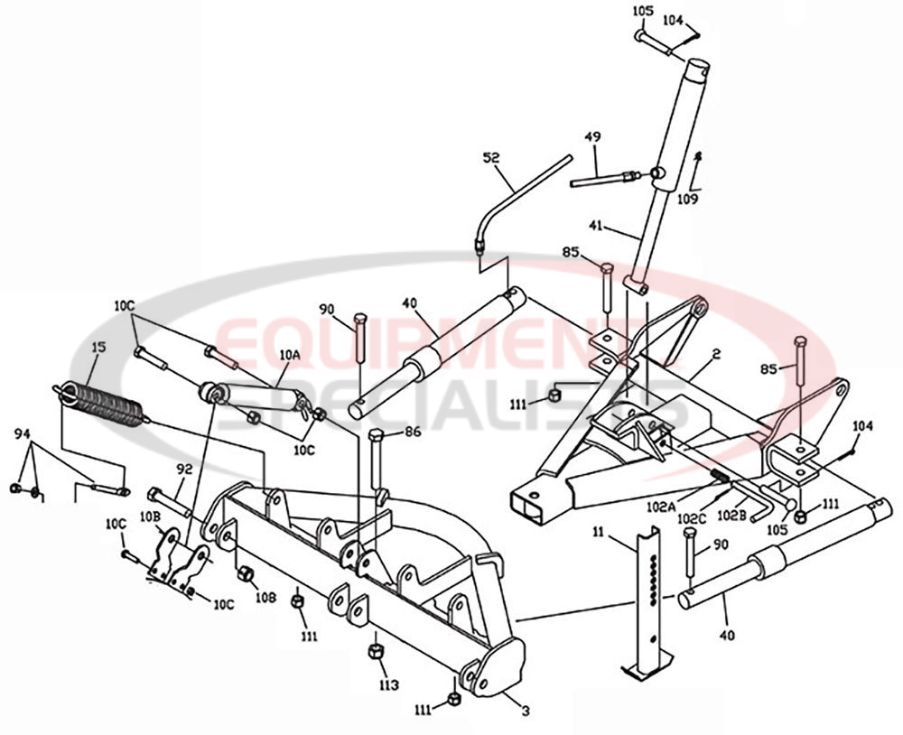 Boss Straight Blade A Frame and Quadrant Diagram Breakdown Diagram