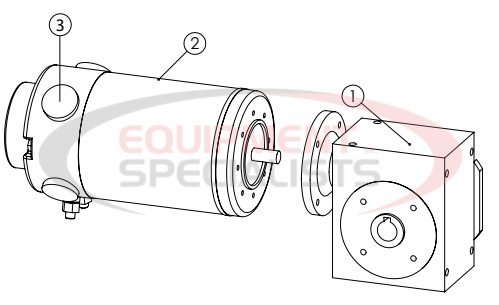 Hilltip Auger Motor Gearbox Assembly 800-1450 Poly Electric Spreader Diagram Breakdown Diagram
