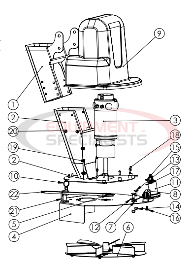 Hilltip Chute Assembly 1000-3300 SSA/SSC Diagram Breakdown Diagram