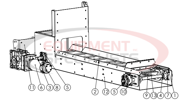 Hilltip Chain Bottom Pre-Assembly 1000-1400 SSC Diagram Breakdown Diagram