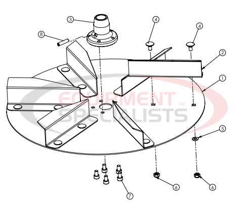Hilltip Spinner Assembly IceStriker 380 Diagram Breakdown Diagram