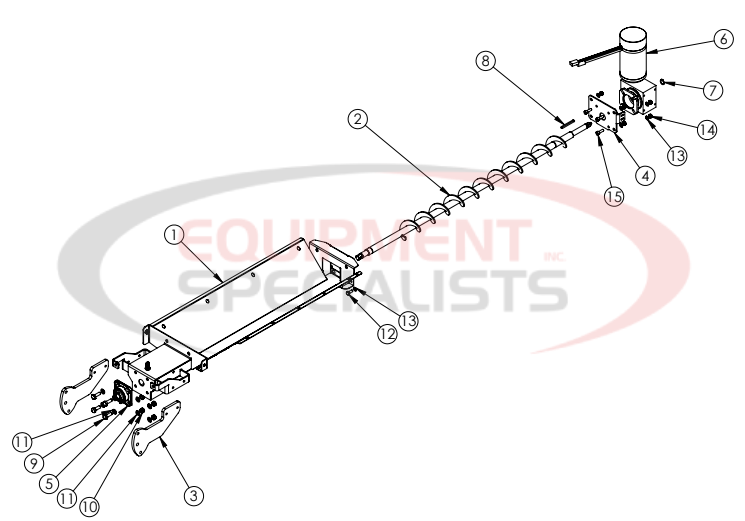 Hilltip Auger Drive Assembly IceStriker 380 Diagram Breakdown Diagram