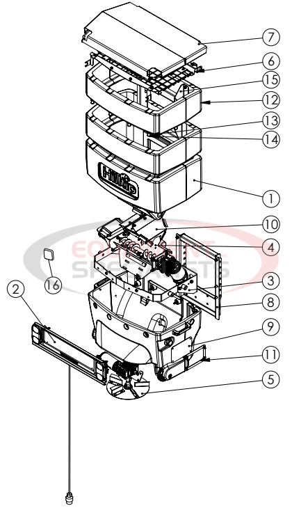 Hilltip Spreader Assembly IceStriker 45-100 Diagram Breakdown Diagram