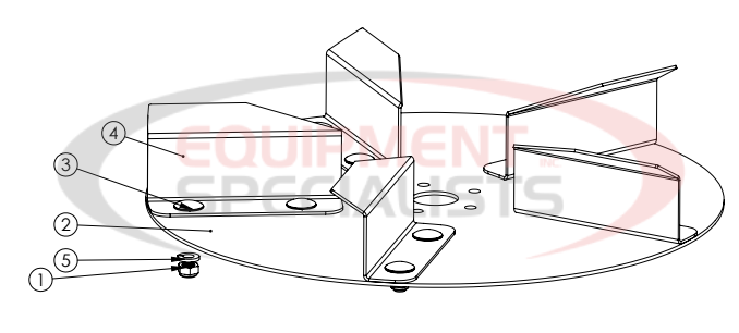 Hilltip Spinner Plate Assembly IceStriker 45-100 Diagram Breakdown Diagram