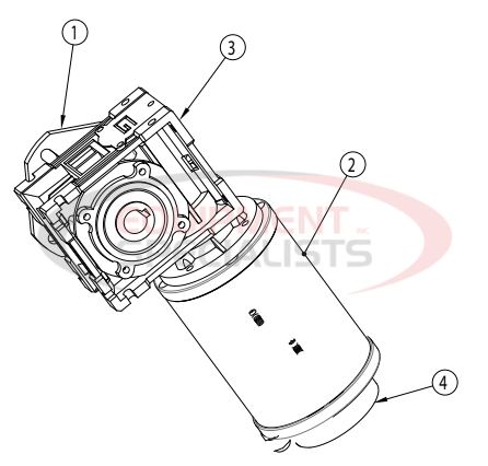 Hilltip Auger Motor Gearbox Assembly IceStriker 45-100 Diagram Breakdown Diagram