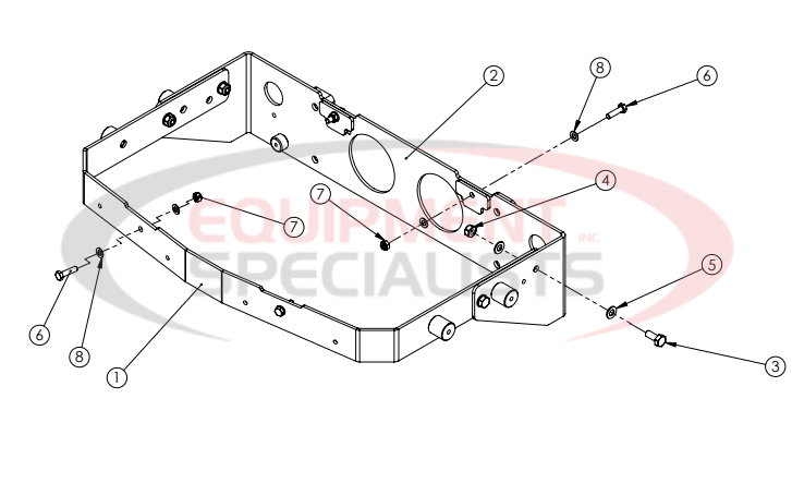 Hilltip Frame Assembly IceStriker 45-100 Diagram Breakdown Diagram
