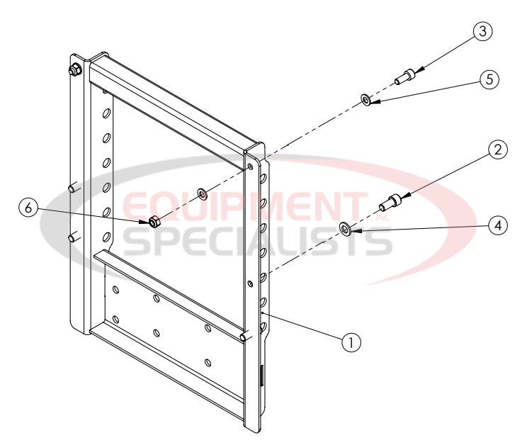 Hilltip Mounting Frame Assembly IceStriker 45-100 Diagram Breakdown Diagram