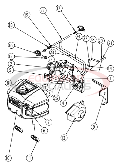 Hilltip Pump Housing Assembly 800-1100 Poly Electric Tractor Spreader Diagram Breakdown Diagram