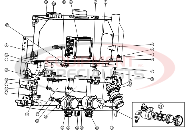 Hilltip Pump Module Spraystriker 1350-5300 De-Icing Sprayer Diagram 2 Breakdown Diagram