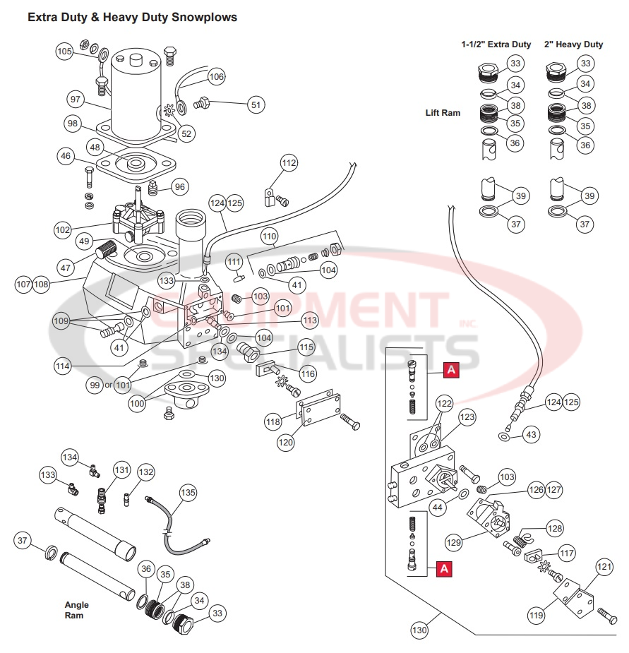 Western Unimount Cable Conventional Hydraulic Unit Diagram Breakdown Diagram