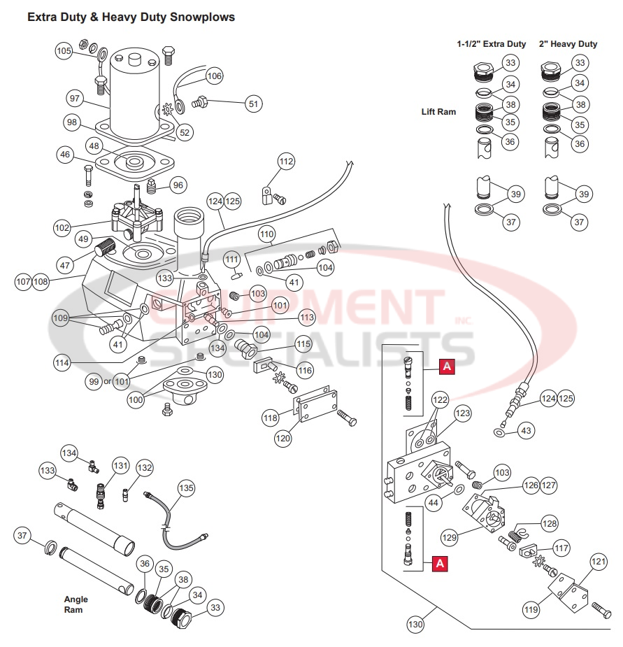 Western Unimount Cable Conventional Hydraulic Unit Breakdown Diagram