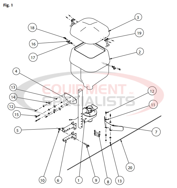 Buyers TGSUV1B Spreader Assembly Diagram Breakdown Diagram