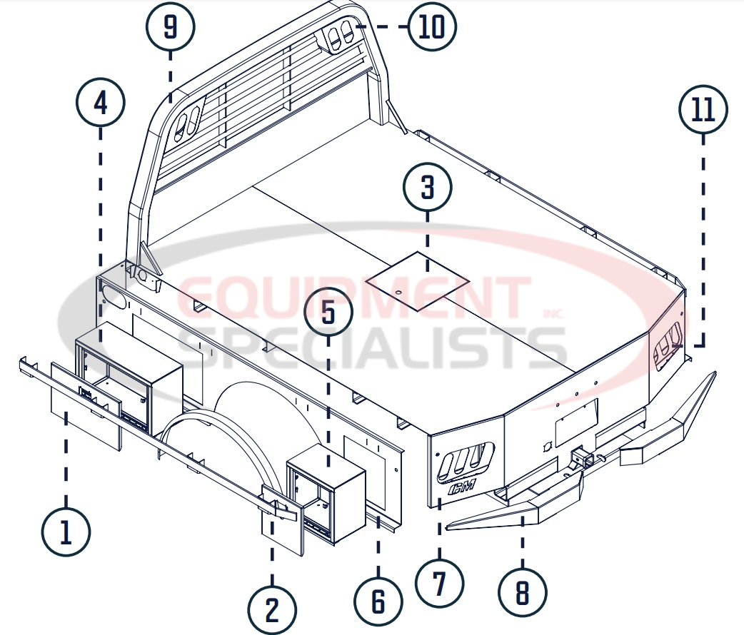 CM Truck Bodies SK Skirted Body Pieces Diagram Breakdown Diagram