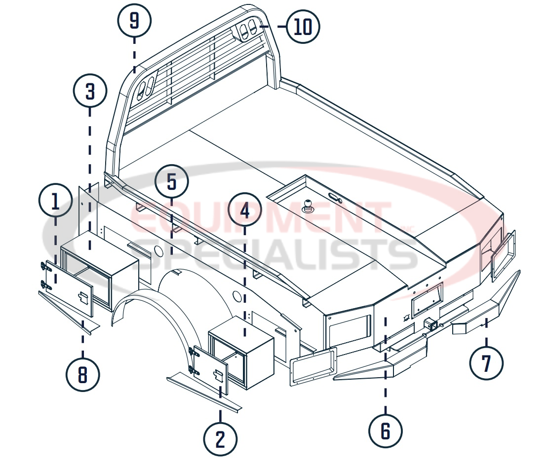 Cm Truck Bodies ER Hauler Body Pieces Diagram Breakdown Diagram