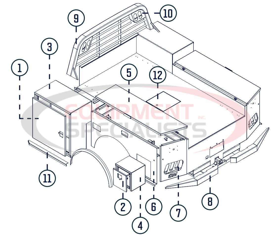 CM Truck TM Tradesman Body Pieces Diagram Breakdown Diagram