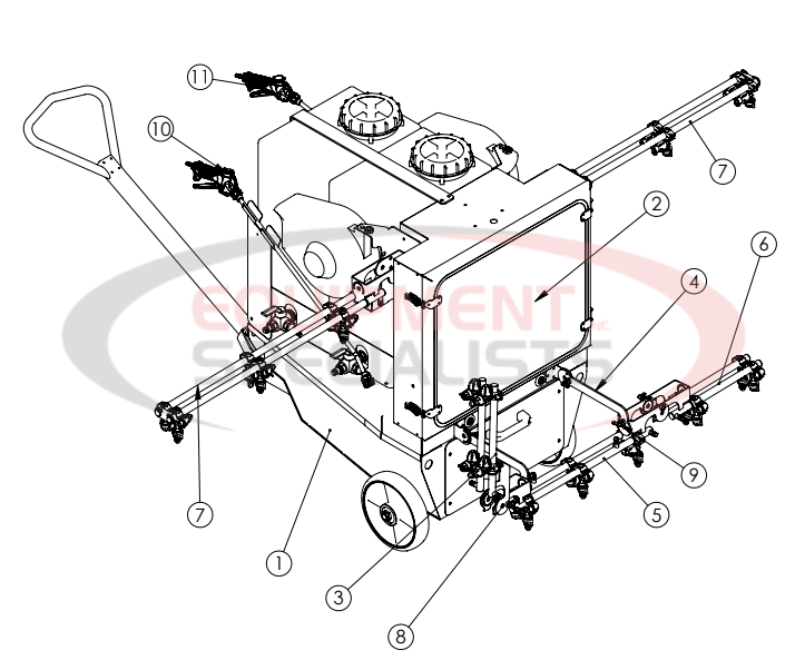 Hilltip Spraystriker M130 Breakdown Diagram