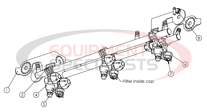 Hilltip Spraystriker Middle Spraybar Preassembled Diagram Breakdown Diagram