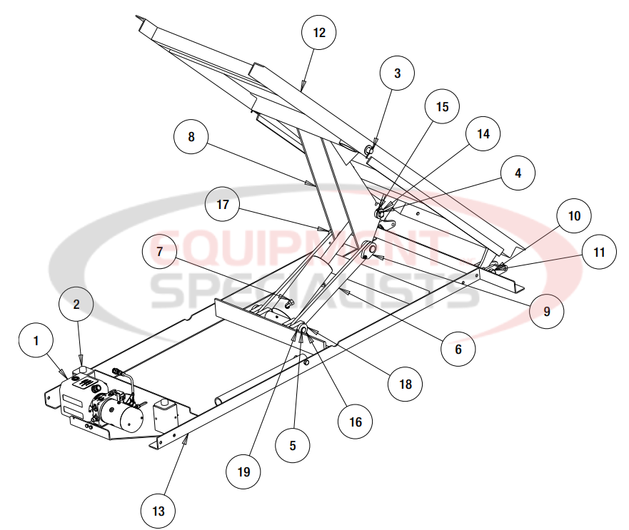Buyers Dumperdogg Frame Unit Polymer and Steel Diagram Breakdown Diagram