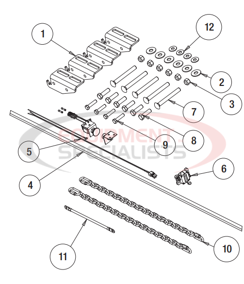 Buyers Dumperdogg Mounting Kit Parts Diagram Breakdown Diagram