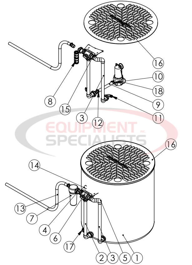 Hilltip Brinemixx Brine Blender Parts Diagram Breakdown Diagram