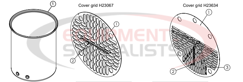 Hilltip Brinemixx Blender Tank and Cover Grid Parts Diagram Breakdown Diagram