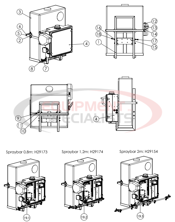 Hilltip SprayStriker 250 TR Parts Diagram Breakdown Diagram