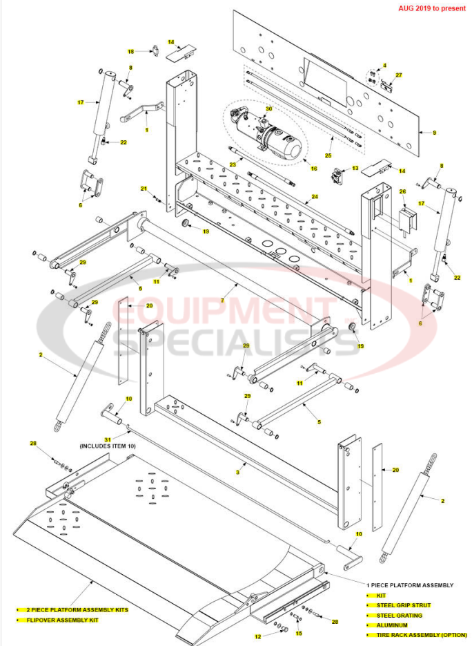 Maxon ME2 C2 Pickup Liftgate Final Assembly Parts Diagram Breakdown Diagram