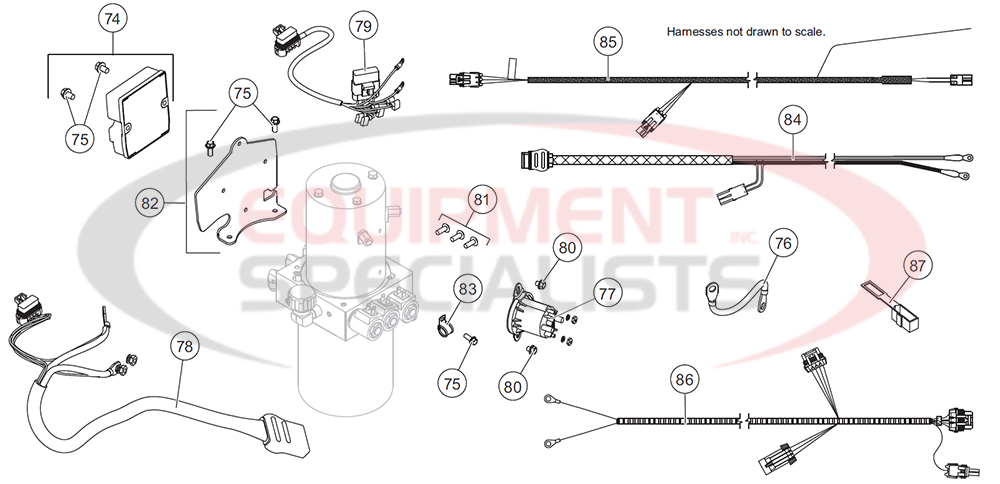 Western Ultramount 2 Pro Plow/Plus Electrical Components Breakdown Diagram